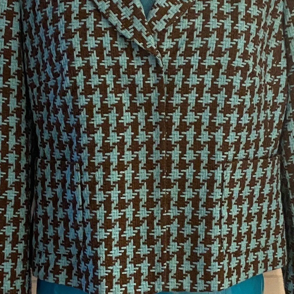 Focus 2000 Petite Houndstooth Lined Boho Jacket Womens Size 14P - Picture 6 of 6